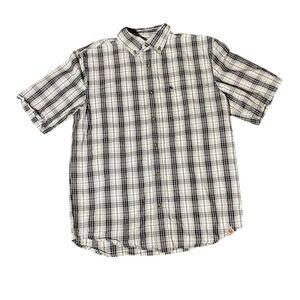Carhartt Men's Plaid Short Sleeve Button-Up Shirt Size M